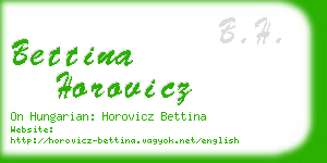 bettina horovicz business card